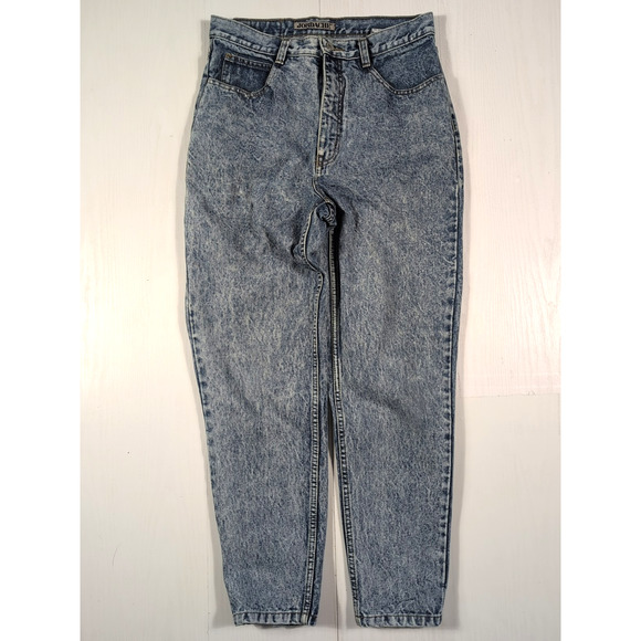 Vintage Jordache Basics Womens Jeans Size 14 High Waist Mom Fit Tapered Leg Blue - Picture 1 of 13